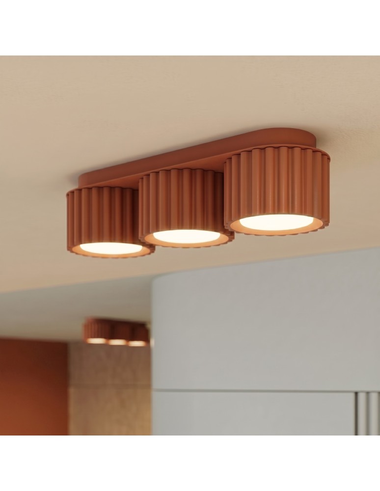 Sollux Plafon AURA 3 ochra czerwona Gx53 SL.2632
