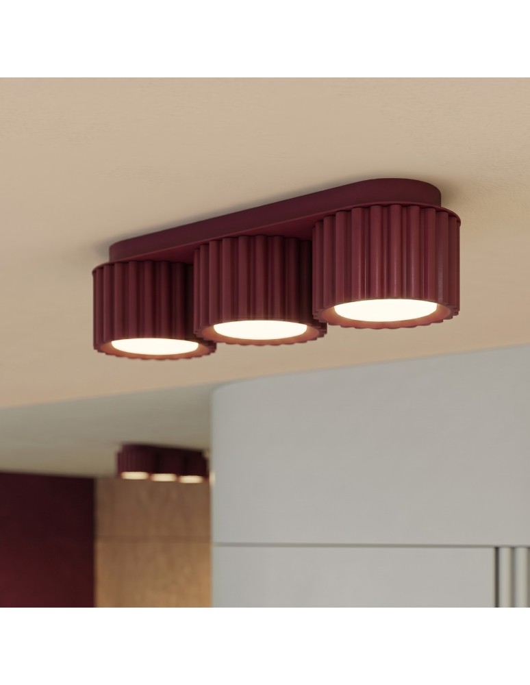 Sollux Plafon AURA 3 burgund Gx53 SL.2636