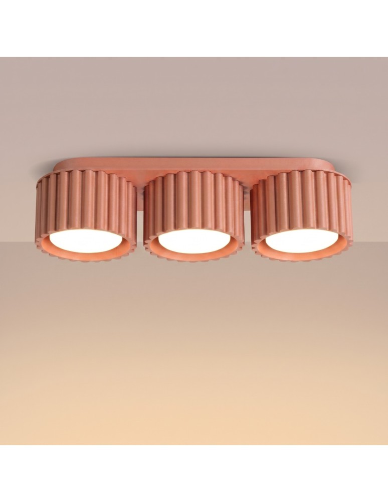 Sollux Plafon AURA 3 brzoskwiniowy Gx53 SL.2637
