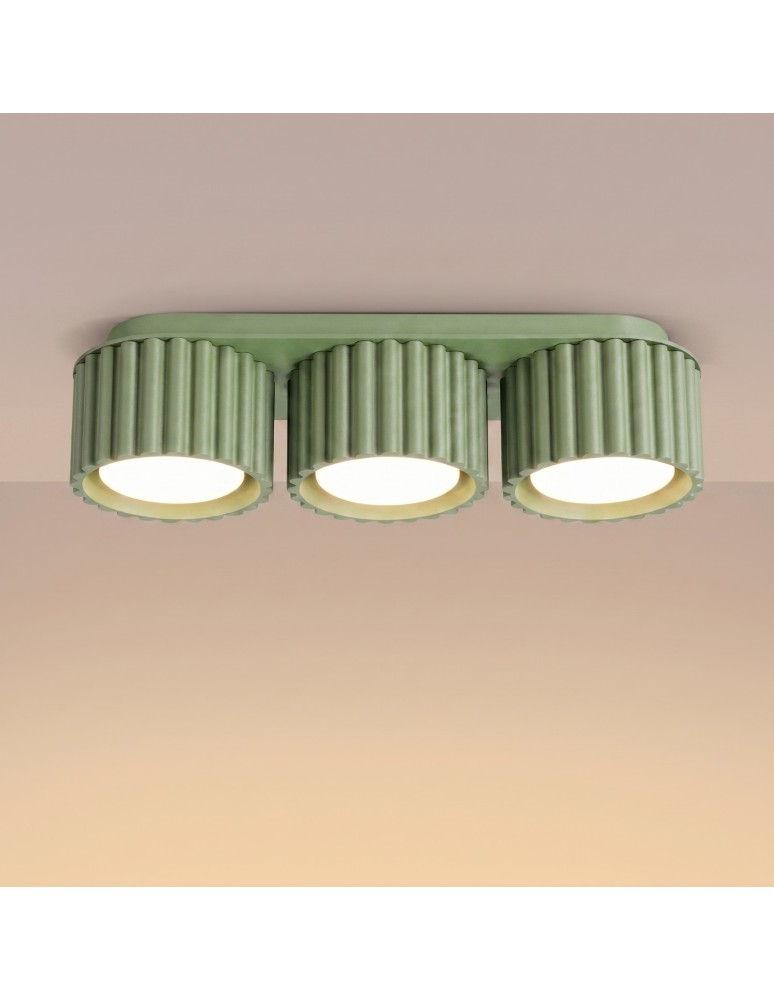 Sollux Plafon AURA 3 szałwiowy Gx53 SL.2639