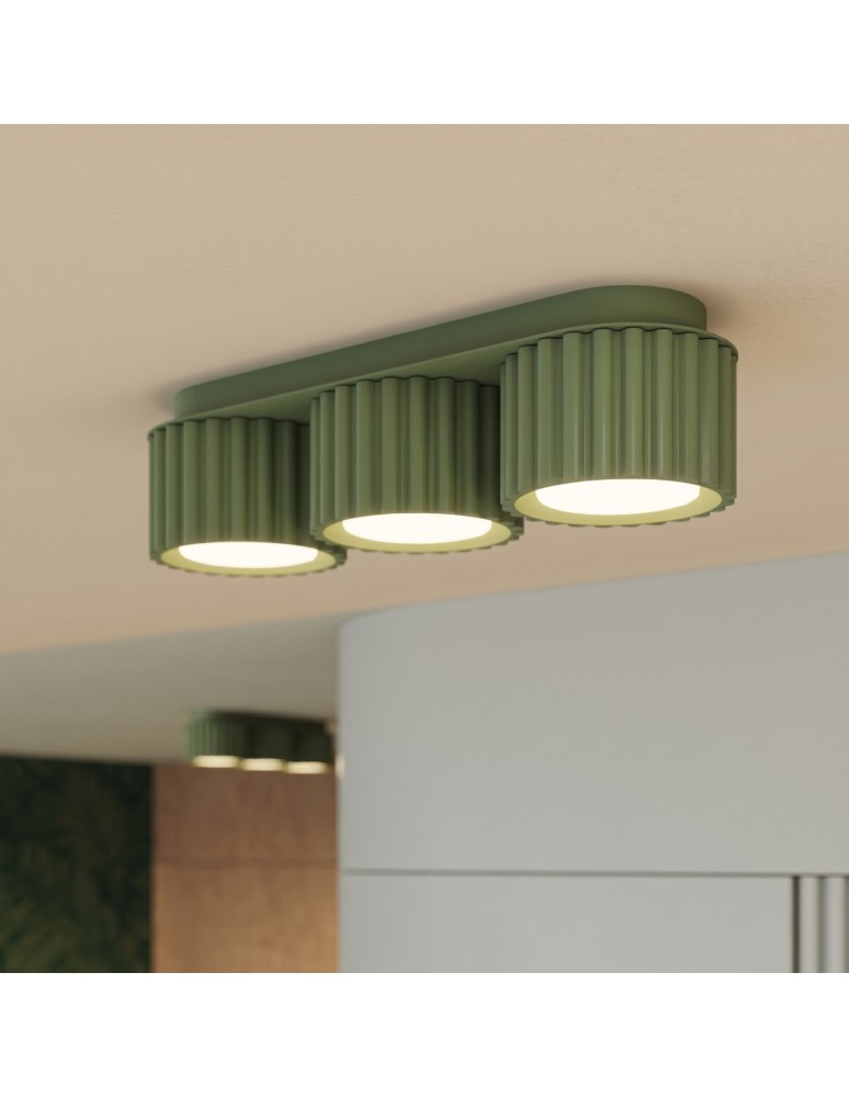 Sollux Plafon AURA 3 szałwiowy Gx53 SL.2639