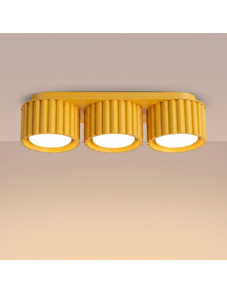 Sollux Plafon AURA 3 żółty Gx53 SL.2640