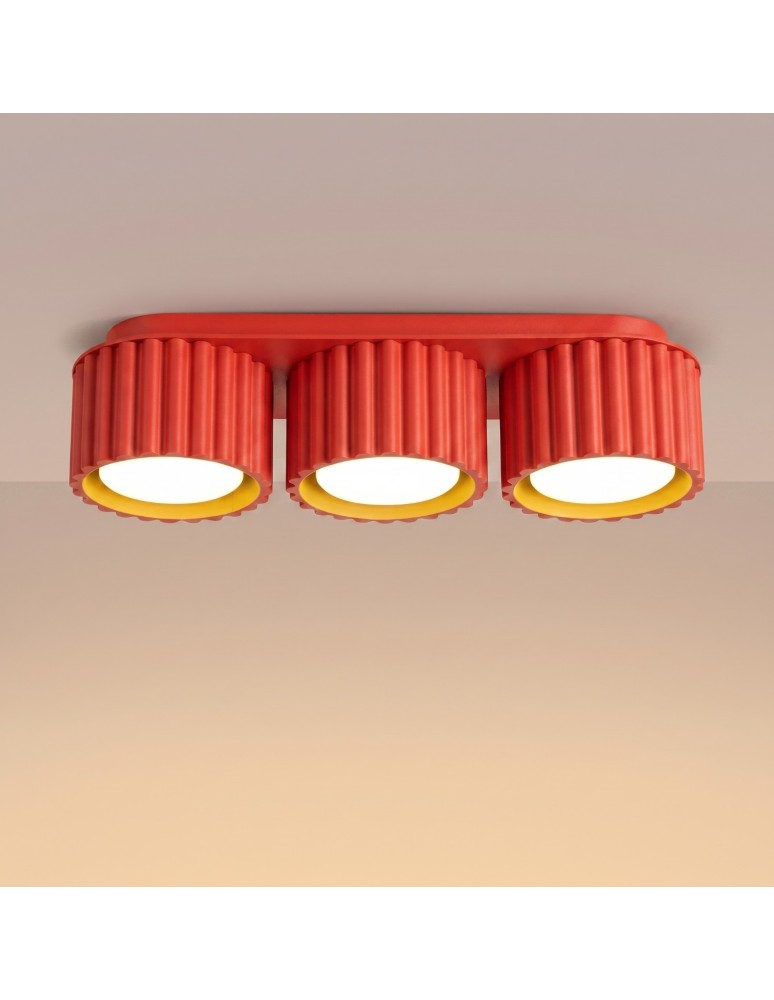Sollux Plafon AURA 3 czerwony Gx53 SL.2641 Sollux Plafon AURA 3 czerwony Gx53 SL.2641