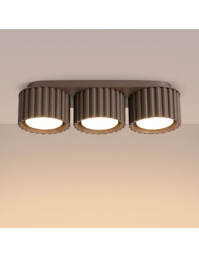 Sollux Plafon AURA 3 brązowy Gx53 SL.2642