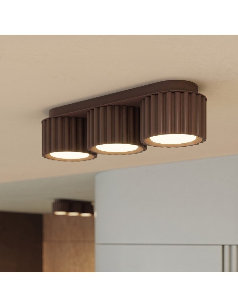 Sollux Plafon AURA 3 brązowy Gx53 SL.2642