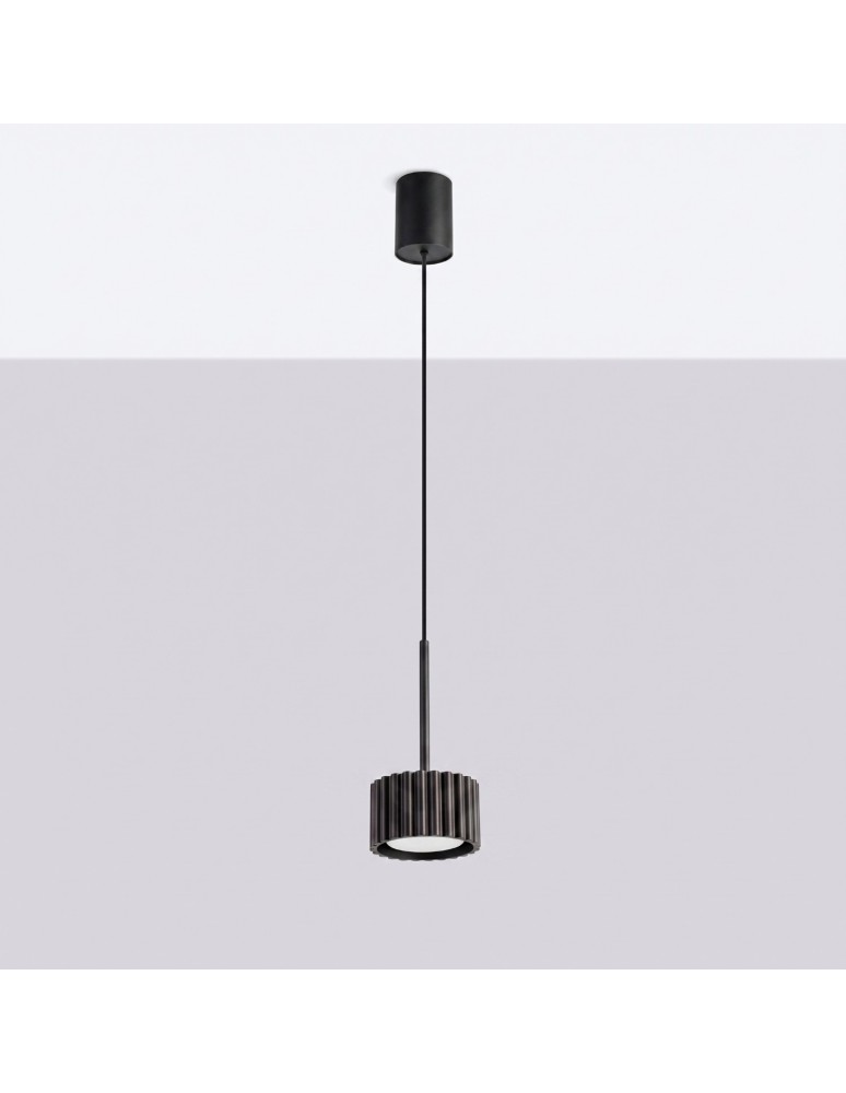 Sollux Lampa wisząca AURA 1 czarna Gx53 SL.2677 Sollux Lampa wisząca AURA 1 czarna Gx53 SL.2677