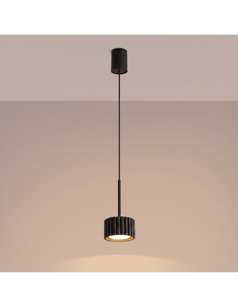 Sollux Lampa wisząca AURA 1 czarna Gx53 SL.2677 Sollux Lampa wisząca AURA 1 czarna Gx53 SL.2677
