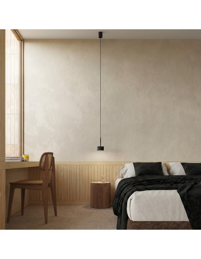 Sollux Lampa wisząca AURA 1 czarna Gx53 SL.2677 Sollux Lampa wisząca AURA 1 czarna Gx53 SL.2677