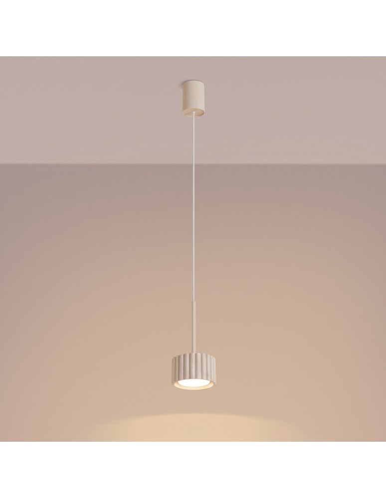Sollux Lampa wisząca AURA 1 beżowa Gx53 SL.2678