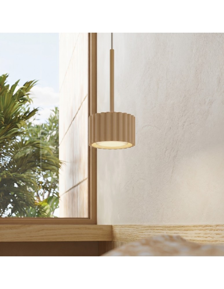 Sollux Lampa wisząca AURA 1 beżowa Gx53 SL.2678