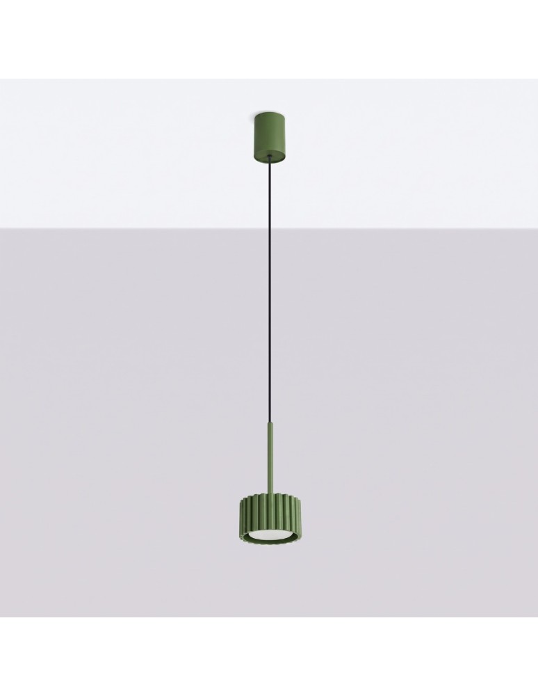 Sollux Lampa wisząca AURA 1 zielona oliwka Gx53 SL.2679