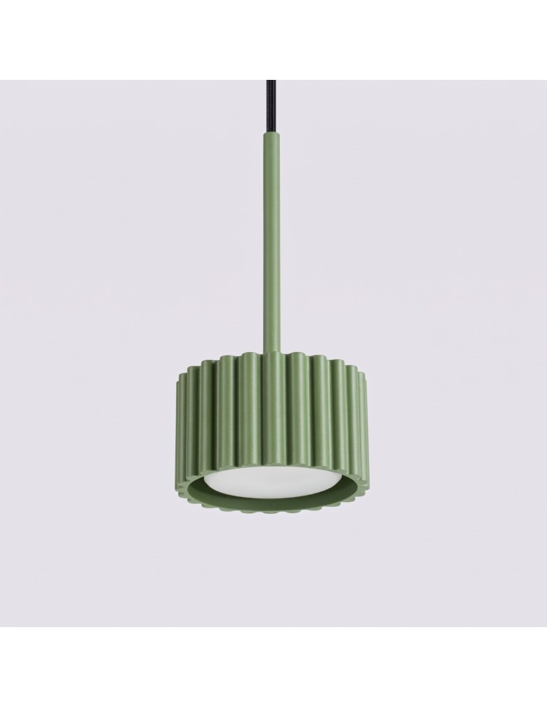 Sollux Lampa wisząca AURA 1 zielona oliwka Gx53 SL.2679
