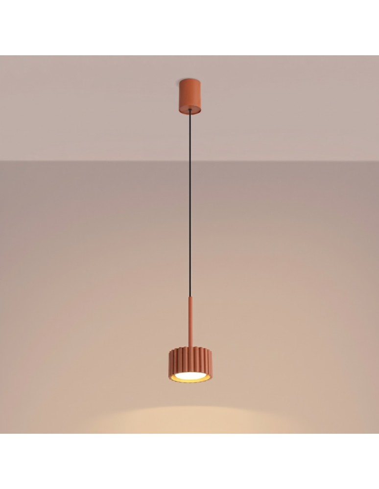 Sollux Lampa wisząca AURA 1 ochra czerwona Gx53 SL.2680 Sollux Lampa wisząca AURA 1 ochra czerwona Gx53 SL.2680
