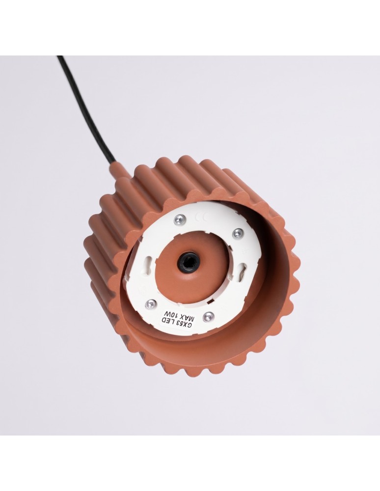 Sollux Lampa wisząca AURA 1 ochra czerwona Gx53 SL.2680 Sollux Lampa wisząca AURA 1 ochra czerwona Gx53 SL.2680