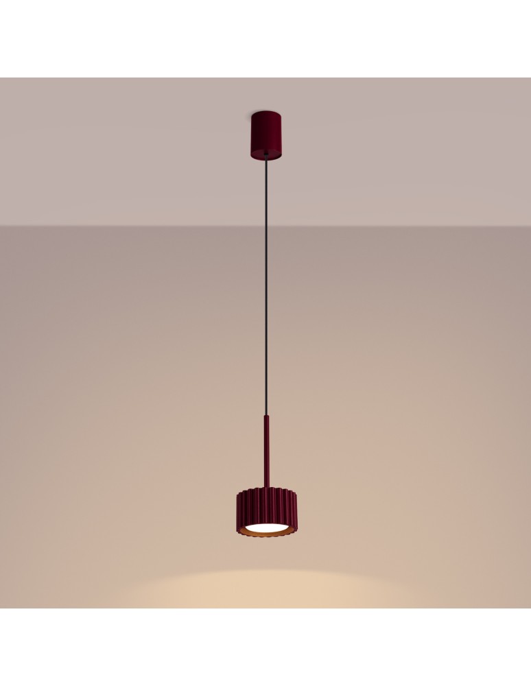 Sollux Lampa wisząca AURA 1 burgund Gx53 SL.2684