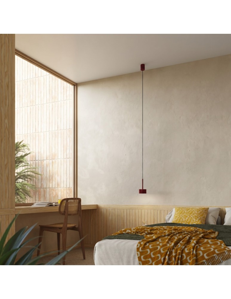 Sollux Lampa wisząca AURA 1 burgund Gx53 SL.2684