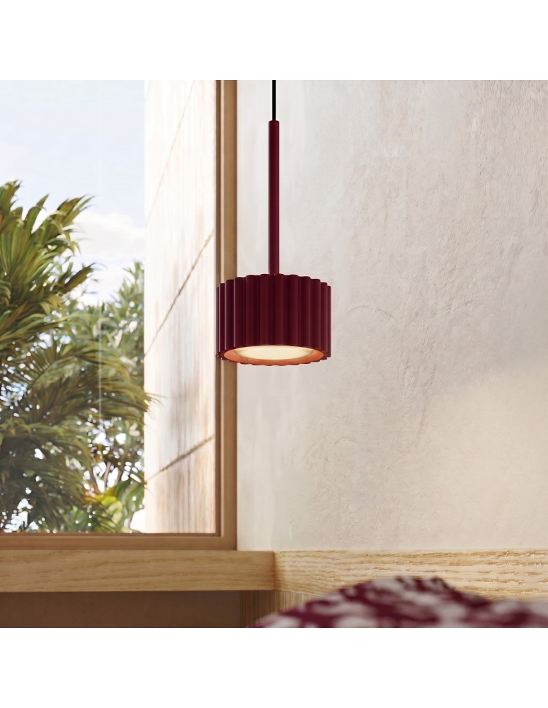 Sollux Lampa wisząca AURA 1 burgund Gx53 SL.2684