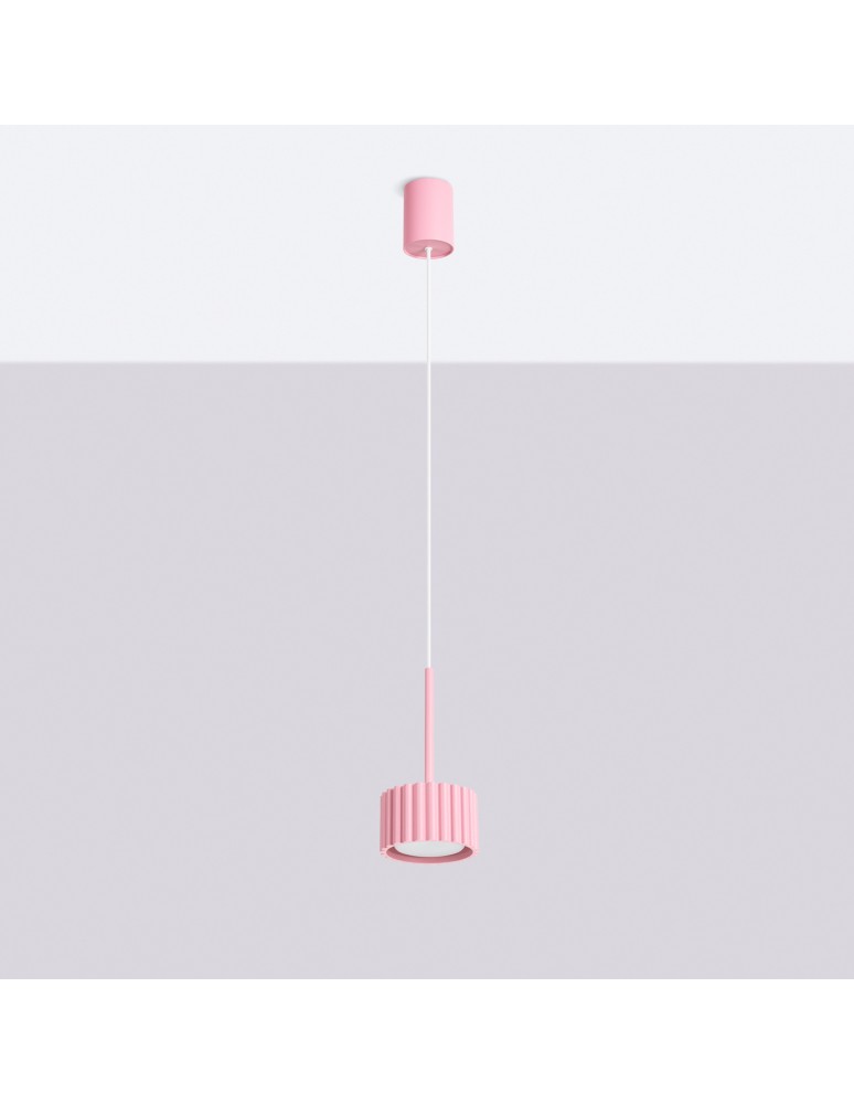 Sollux Lampa wisząca AURA 1 różowa Gx53 SL.2686