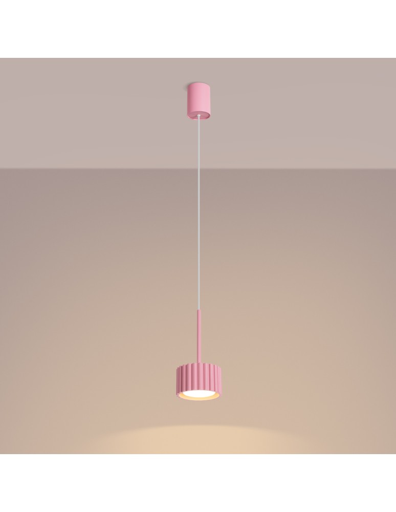 Sollux Lampa wisząca AURA 1 różowa Gx53 SL.2686