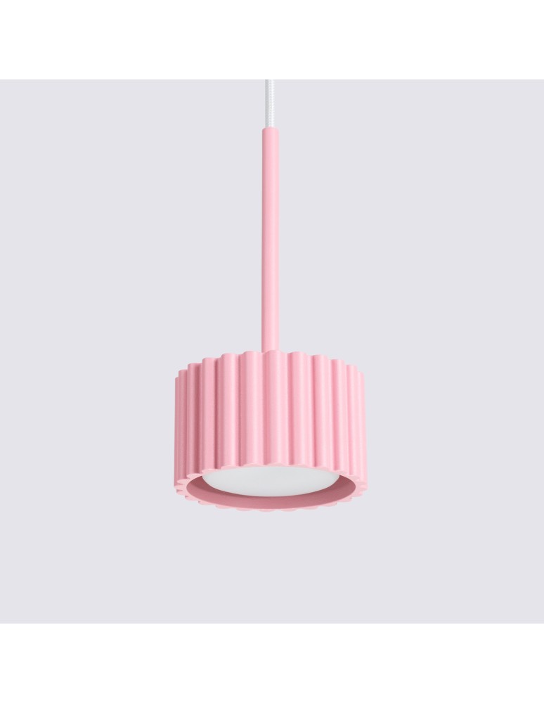 Sollux Lampa wisząca AURA 1 różowa Gx53 SL.2686