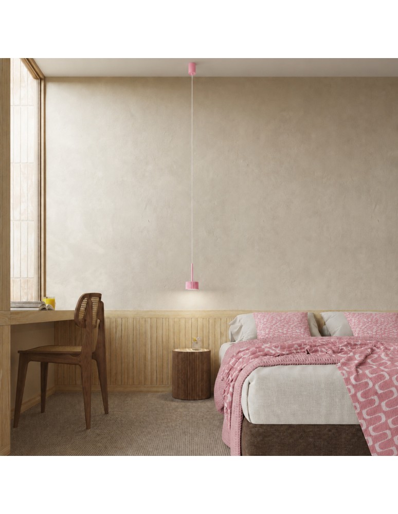 Sollux Lampa wisząca AURA 1 różowa Gx53 SL.2686