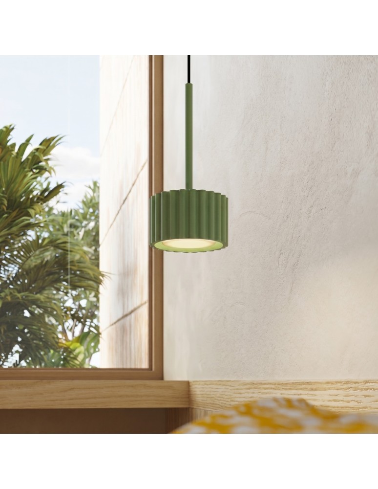 Sollux Lampa wisząca AURA 1 szałwiowa Gx53 SL.2687 Sollux Lampa wisząca AURA 1 szałwiowa Gx53 SL.2687