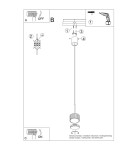Sollux Lampa wisząca AURA 1 żółta Gx53 SL.2688