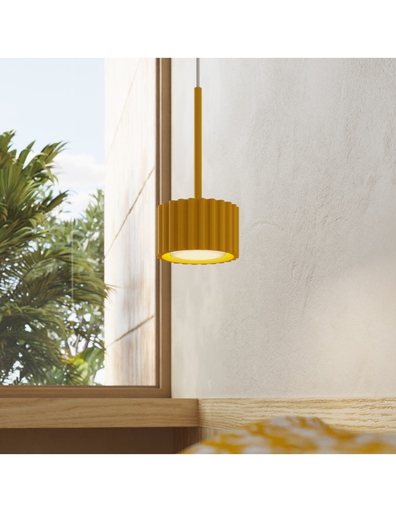 Sollux Lampa wisząca AURA 1 żółta Gx53 SL.2688