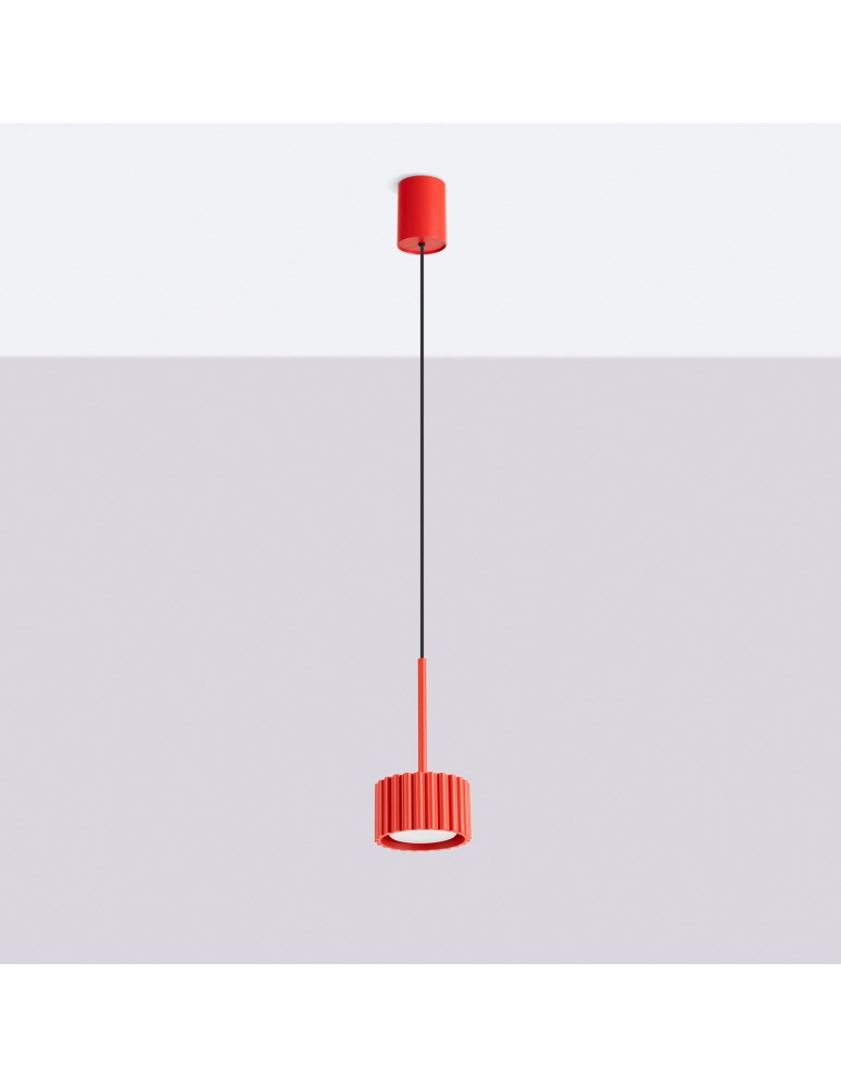 Sollux Lampa wisząca AURA 1 czerwona Gx53 SL.2689 Sollux Lampa wisząca AURA 1 czerwona Gx53 SL.2689