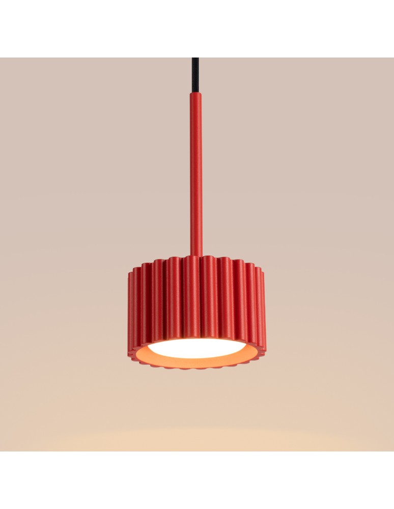 Sollux Lampa wisząca AURA 1 czerwona Gx53 SL.2689 Sollux Lampa wisząca AURA 1 czerwona Gx53 SL.2689