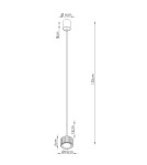 Sollux Lampa wisząca AURA 1 czerwona Gx53 SL.2689 Sollux Lampa wisząca AURA 1 czerwona Gx53 SL.2689