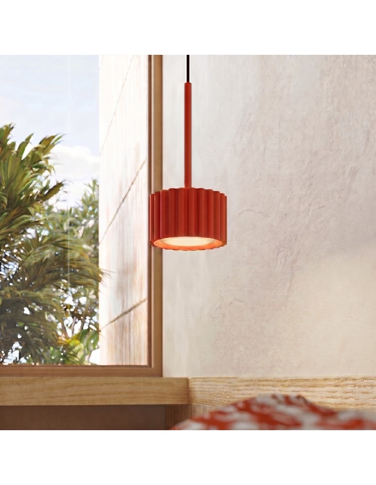 Sollux Lampa wisząca AURA 1 czerwona Gx53 SL.2689 Sollux Lampa wisząca AURA 1 czerwona Gx53 SL.2689