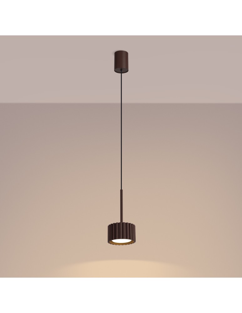 Sollux Lampa wisząca AURA 1 brązowa Gx53 SL.2690