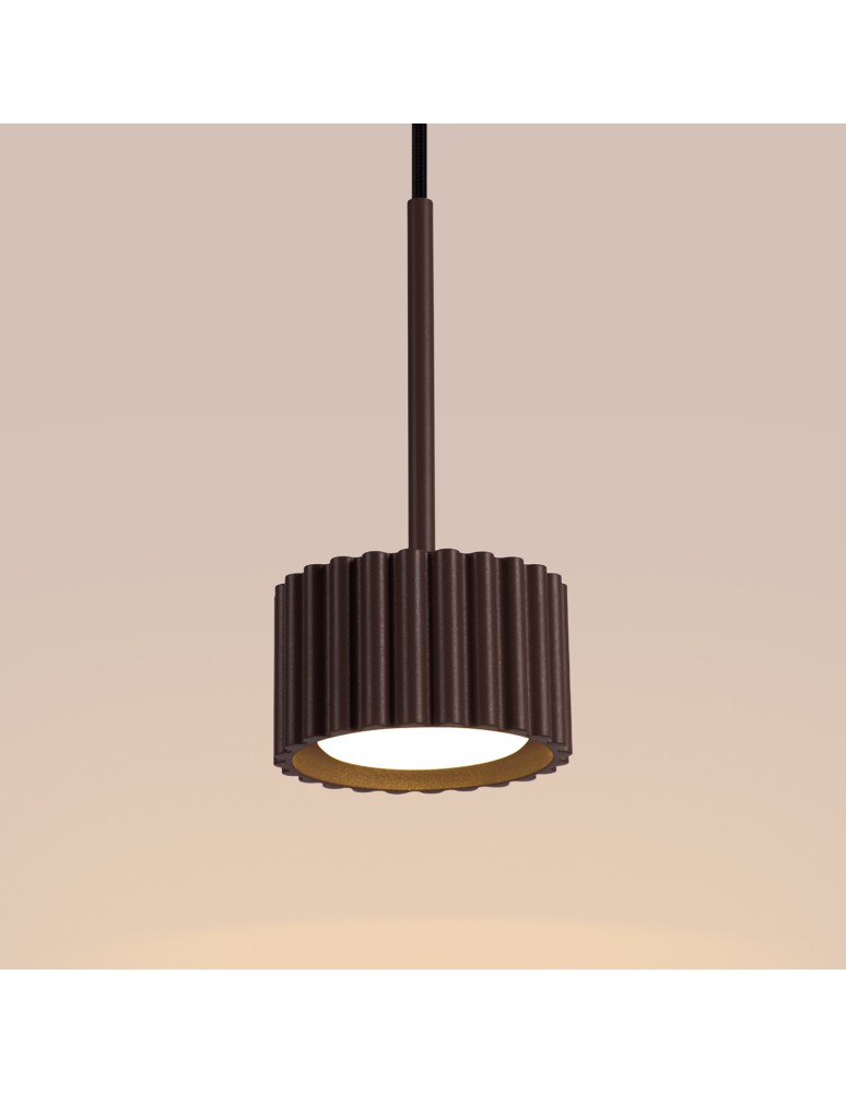 Sollux Lampa wisząca AURA 1 brązowa Gx53 SL.2690