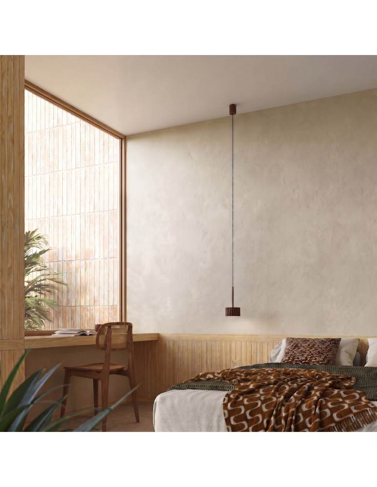 Sollux Lampa wisząca AURA 1 brązowa Gx53 SL.2690