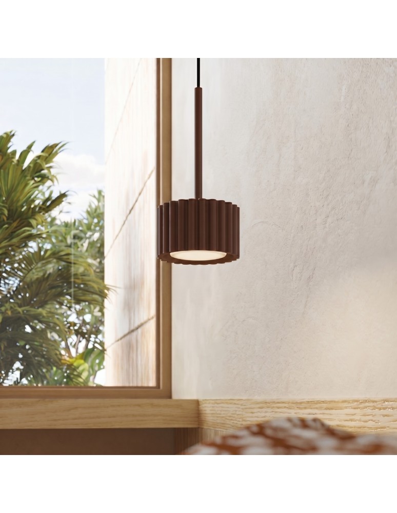 Sollux Lampa wisząca AURA 1 brązowa Gx53 SL.2690