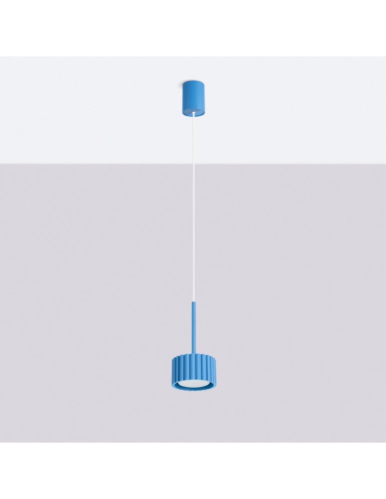 Sollux Lampa wisząca AURA 1 błękitna Gx53 SL.2691