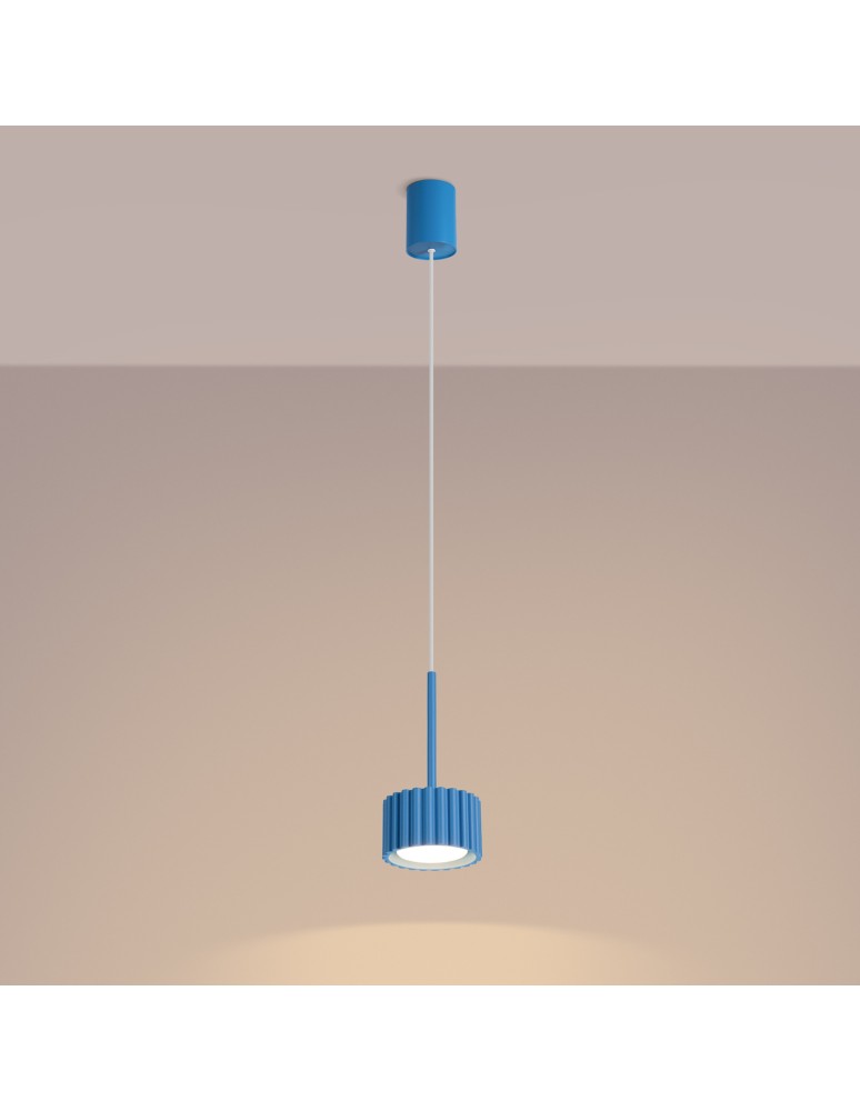 Sollux Lampa wisząca AURA 1 błękitna Gx53 SL.2691