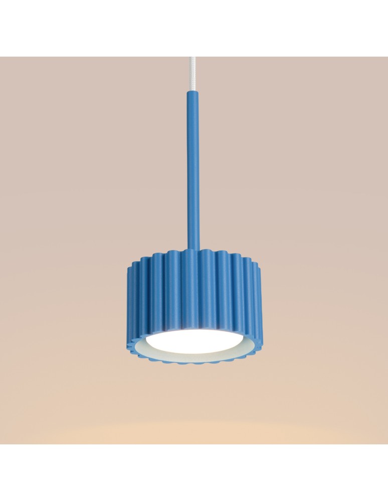 Sollux Lampa wisząca AURA 1 błękitna Gx53 SL.2691
