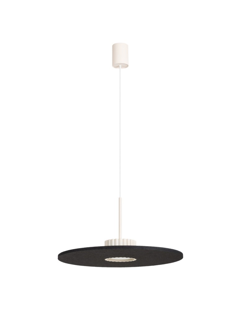 Sollux Lampa wisząca OVO 1 beżowa/czarna filc Gx53 SL.2692
