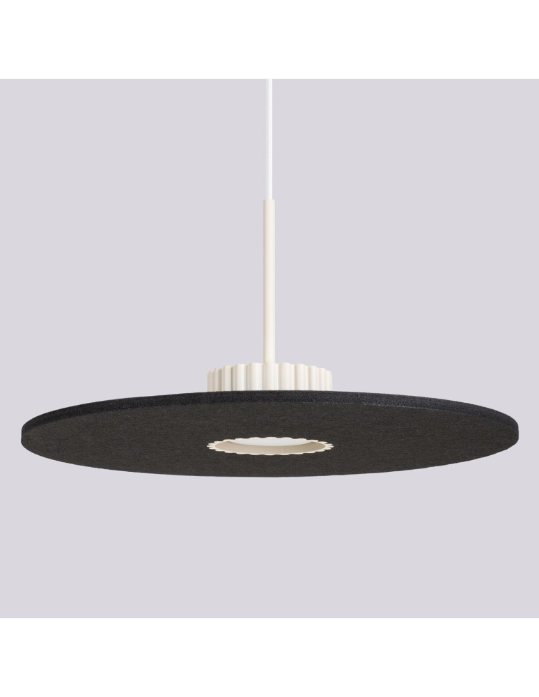 Sollux Lampa wisząca OVO 1 beżowa/czarna filc Gx53 SL.2692