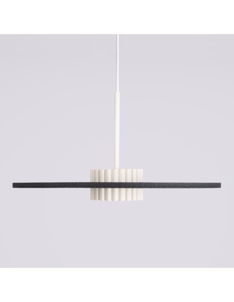 Sollux Lampa wisząca OVO 1 beżowa/czarna filc Gx53 SL.2692