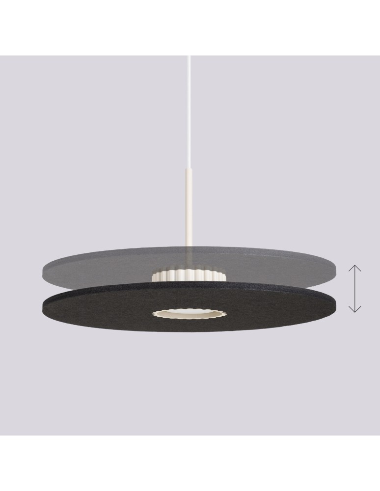 Sollux Lampa wisząca OVO 1 beżowa/czarna filc Gx53 SL.2692