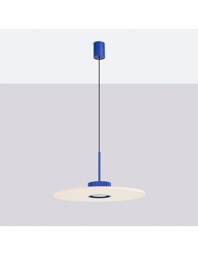 Sollux Lampa wisząca OVO 1 ultramaryna/beżowa filc Gx53 SL.2693 Sollux Lampa wisząca OVO 1 ultramaryna/beżowa filc Gx53 SL.2693