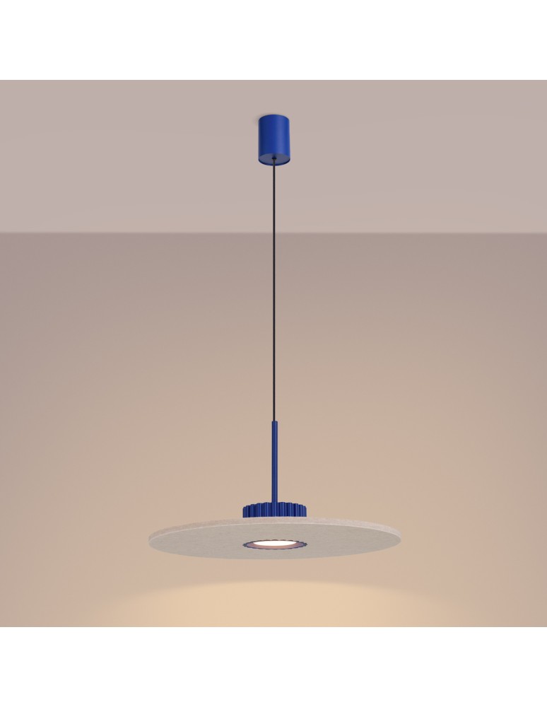 Sollux Lampa wisząca OVO 1 ultramaryna/beżowa filc Gx53 SL.2693 Sollux Lampa wisząca OVO 1 ultramaryna/beżowa filc Gx53 SL.2693