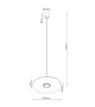 Sollux Lampa wisząca OVO 1 ultramaryna/beżowa filc Gx53 SL.2693 Sollux Lampa wisząca OVO 1 ultramaryna/beżowa filc Gx53 SL.2693