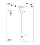 Sollux Lampa wisząca OVO 1 ultramaryna/beżowa filc Gx53 SL.2693 Sollux Lampa wisząca OVO 1 ultramaryna/beżowa filc Gx53 SL.2693