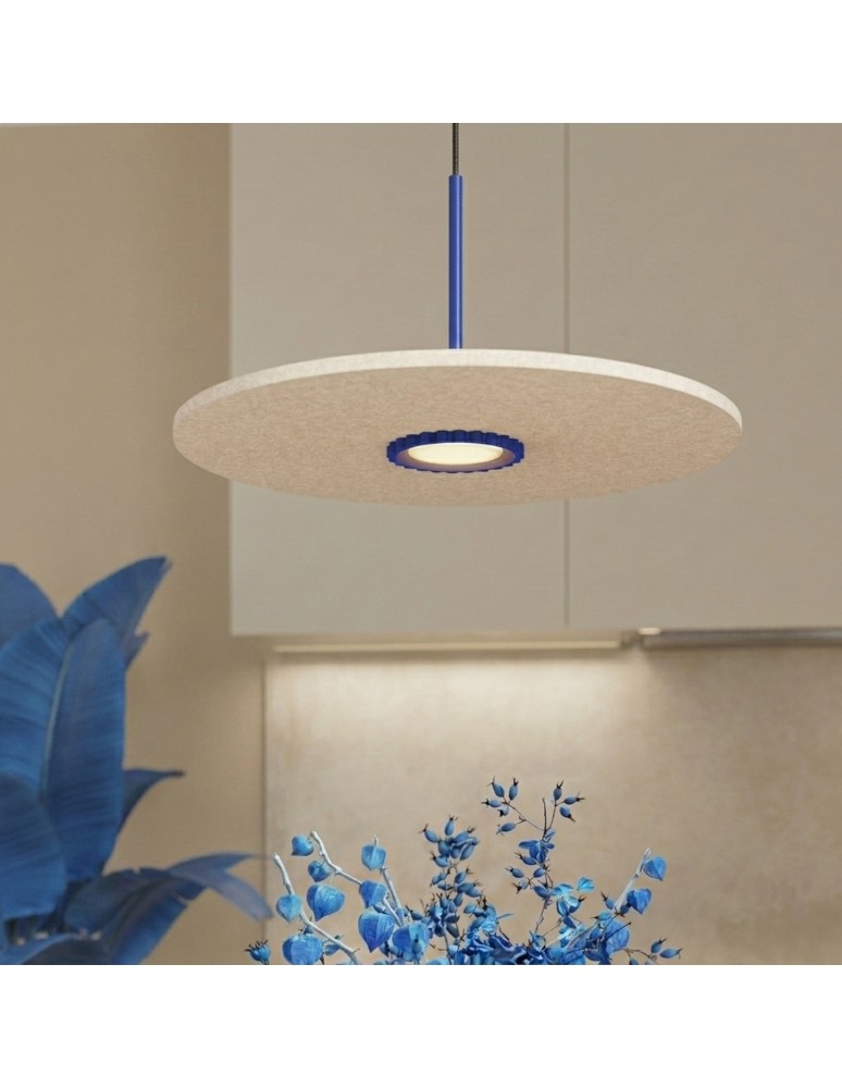 Sollux Lampa wisząca OVO 1 ultramaryna/beżowa filc Gx53 SL.2693 Sollux Lampa wisząca OVO 1 ultramaryna/beżowa filc Gx53 SL.2693