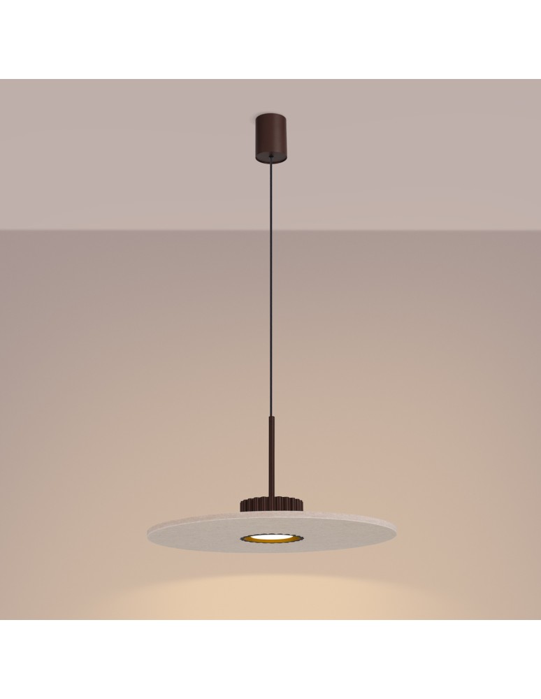 Sollux Lampa wisząca OVO 1 brązowa/beżowa filc Gx53 SL.2694 Sollux Lampa wisząca OVO 1 brązowa/beżowa filc Gx53 SL.2694