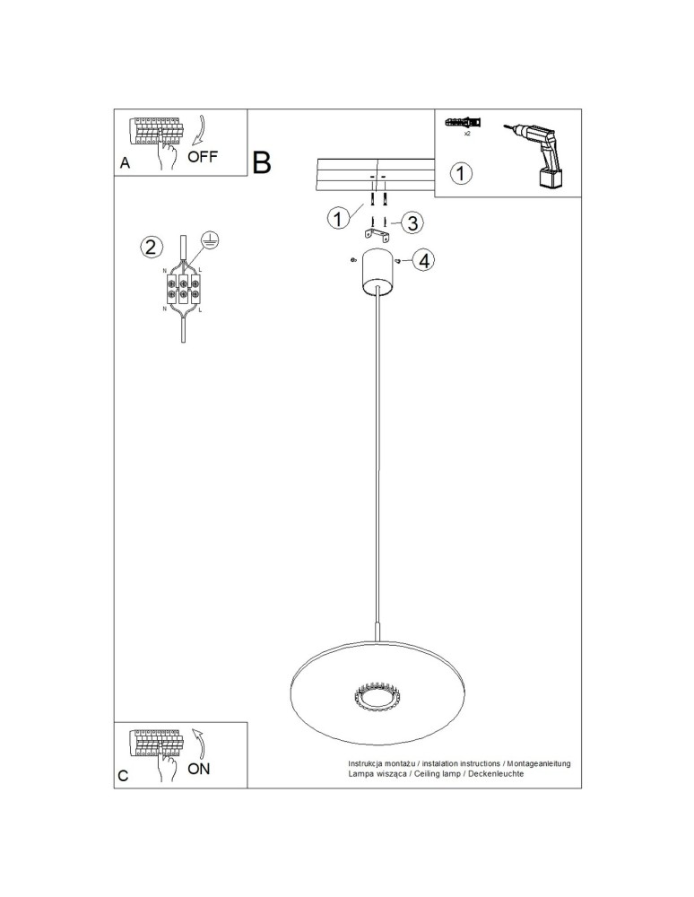 Sollux Lampa wisząca OVO 1 brązowa/beżowa filc Gx53 SL.2694 Sollux Lampa wisząca OVO 1 brązowa/beżowa filc Gx53 SL.2694